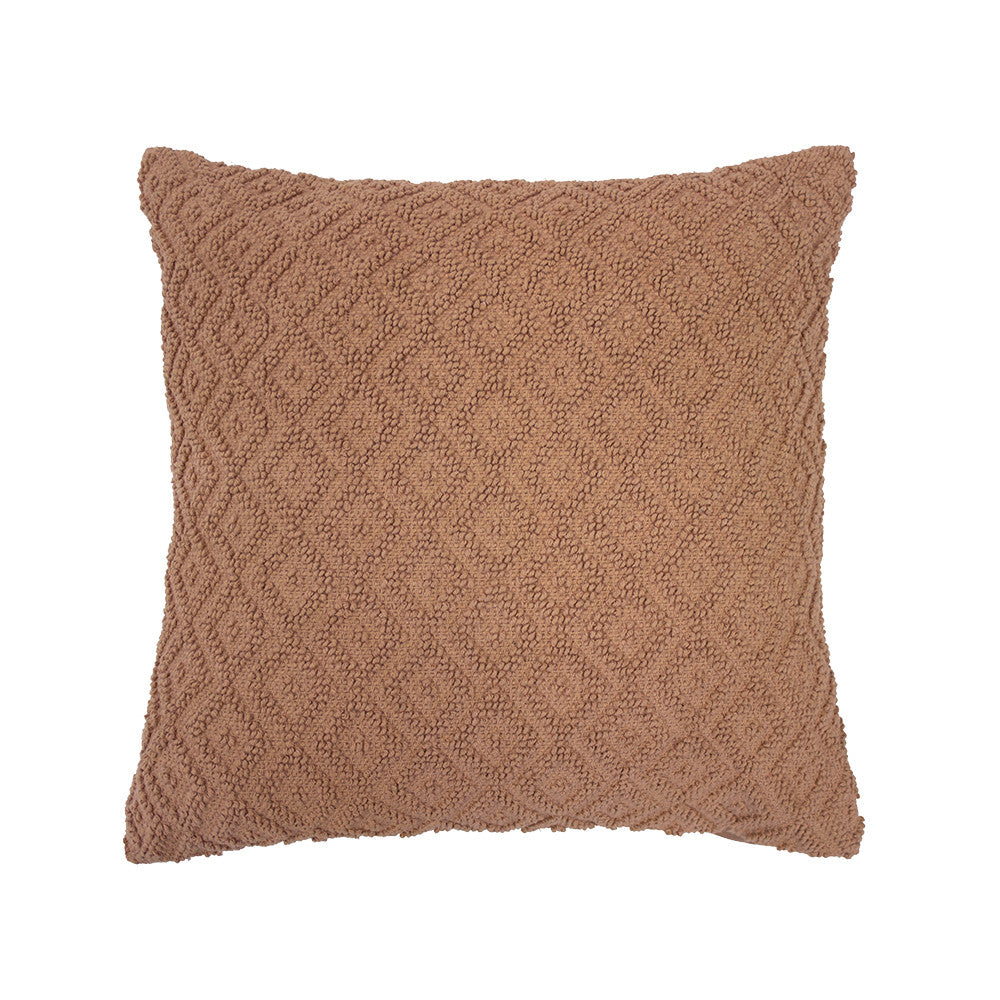 Bambury Sennet Fawn Square Decorative Filled Cushion for Couch and Bed