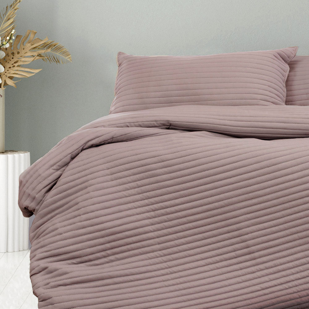 Soft Embossed London Bark Queen - Sized Quilt Cover Set for Bedrooms