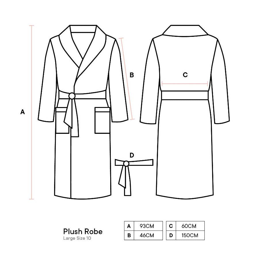 Charcoal Plush Bathrobe for Kids - Large Size 10, Ideal for Young Ones