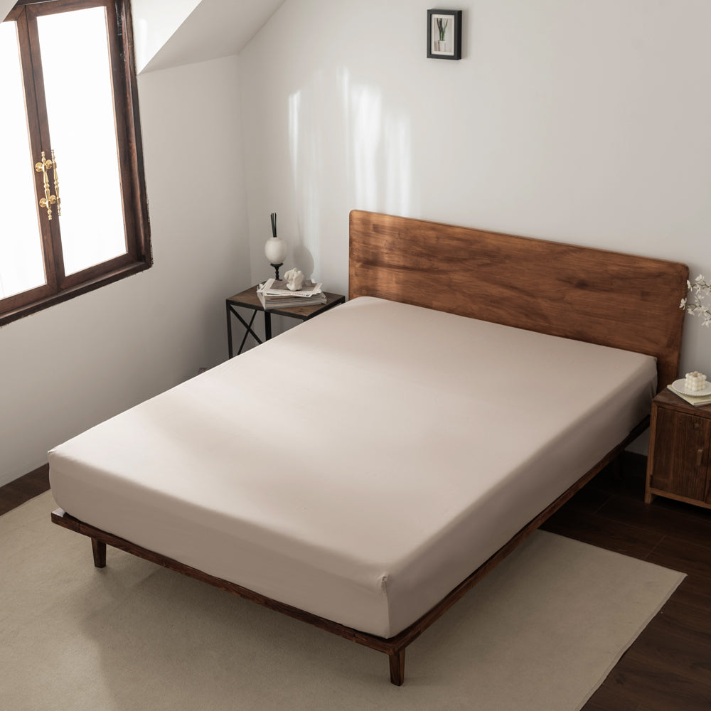 Casey 400TC 100% Cotton Luxury Fitted Sheet for Half Queen Bed 50cm