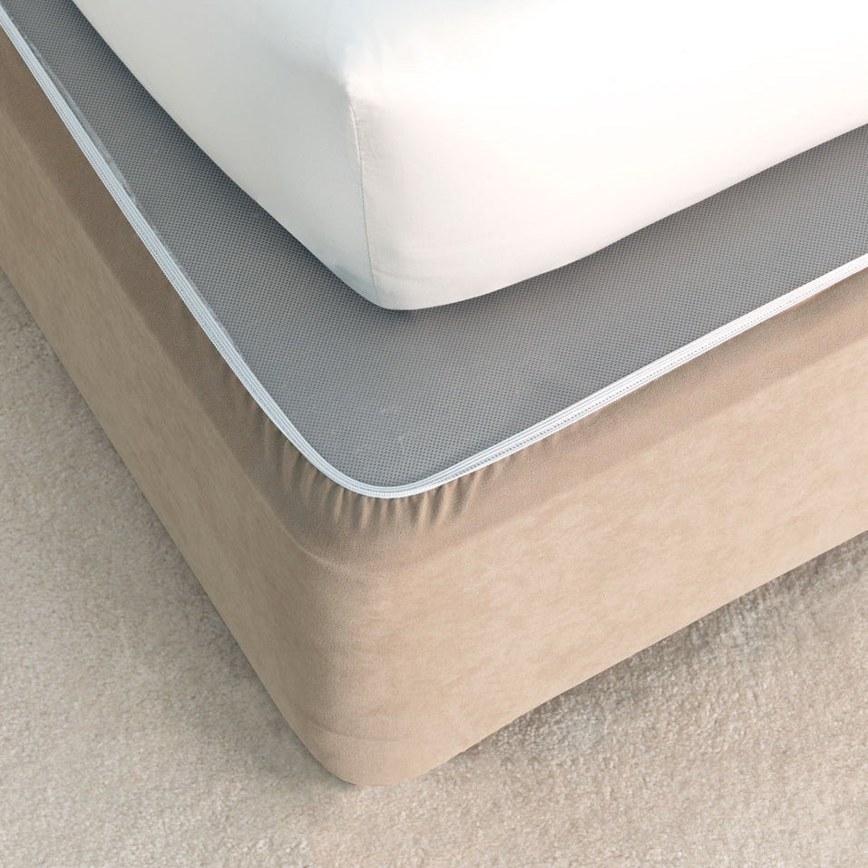King Single Linen Bedwrap Valance with Durable Suede-like Fabric
