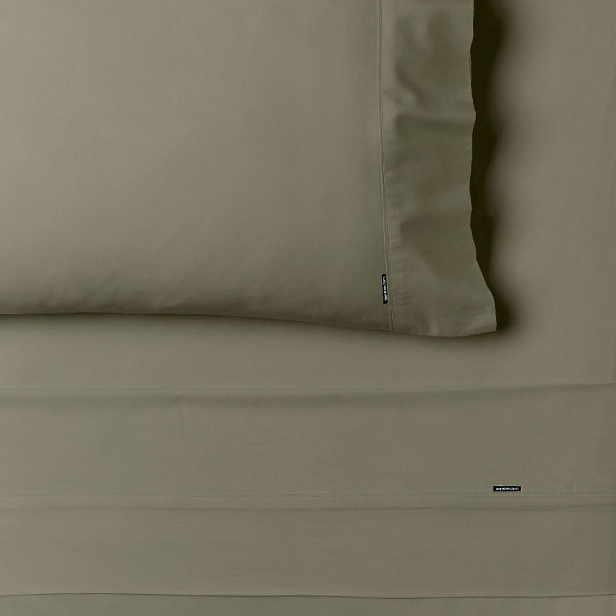 High - Quality 400TC Nara Moss Bamboo Cotton Bed Sheet Set for King - Sized Bed with 50cm Wall