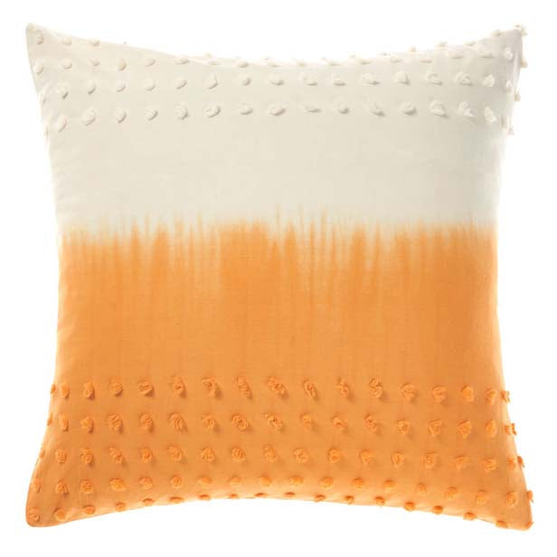 European Hand - Dip - Dyed Marigold Basque Pillowcase by Linen House