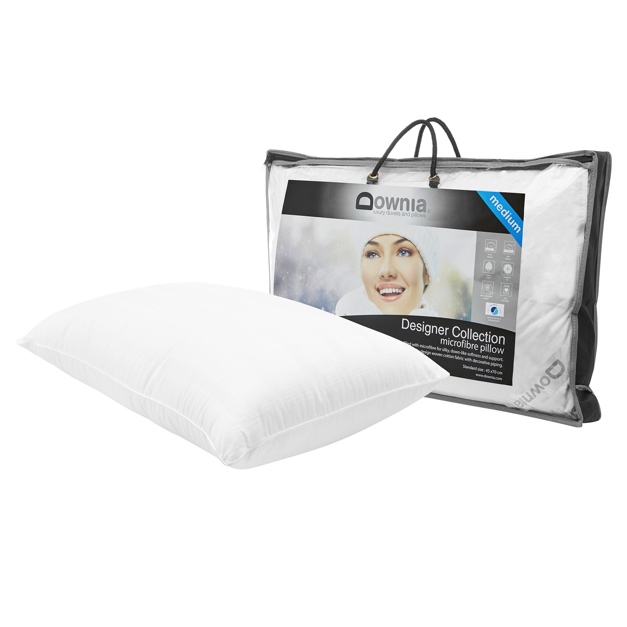 Medium Profile Designer Microfibre Pillow for a Luxurious Sleep