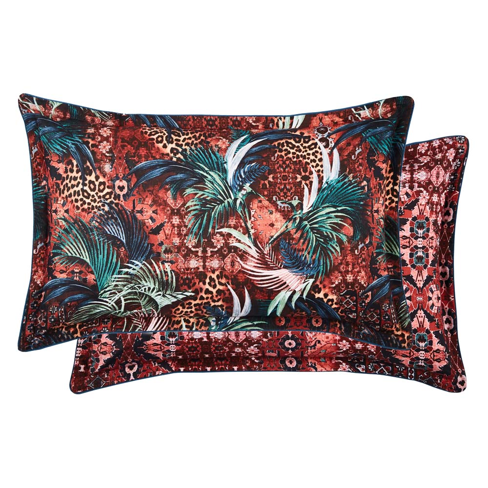 Super King Size Casablanca Red Quilt Cover Set for Bedroom Decoration