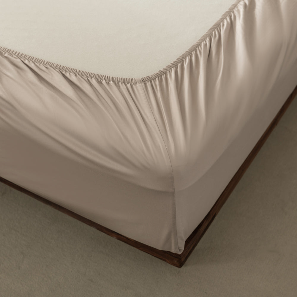 Casey 400TC 100% Cotton Luxury Fitted Sheet for Half Queen Bed 50cm
