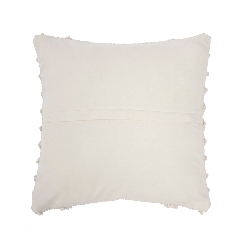 Ivory Square Filled Bronte Cushion with Soft Chenille Texture