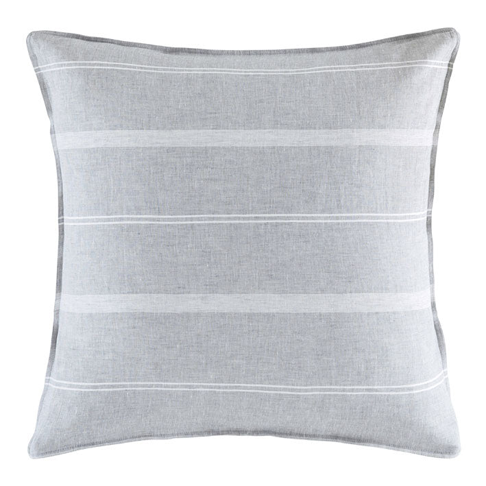 Contemporary Balmoral Linen-Cotton Blend Neutral European Pillowcase