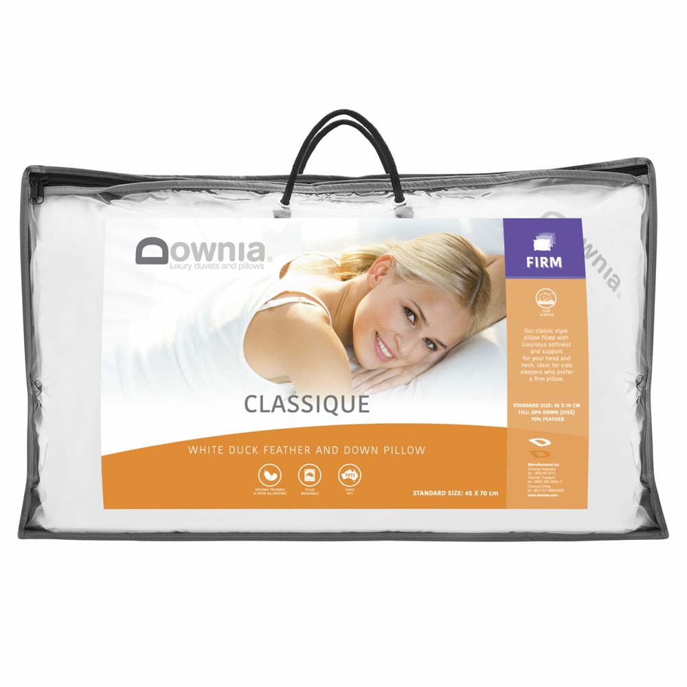 Classique 50 Luxury Firm Profile Pillow Filled with Down and Feather