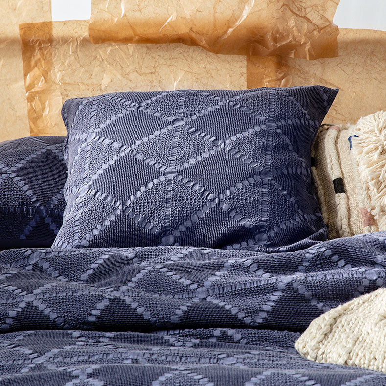 European-style Orion Blue Pillowcase for a Modern Denim Look