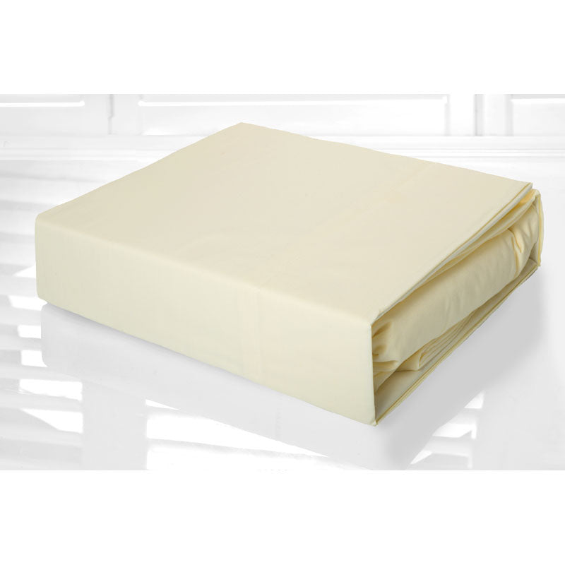 High - Quality Single Bed Cream Sheet Set with 225 Thread Count Easy - Care Percale Fabric