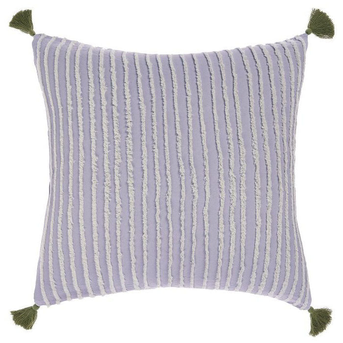 Linen House Nola Multi European Pillowcase with Olive Corner Tassels