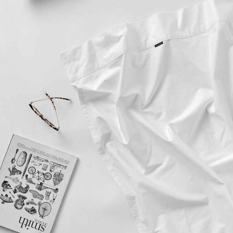 Luxurious 100% Cotton Fitted Sheet with 500 Thread Count in White for King Bed with 60cm Depth