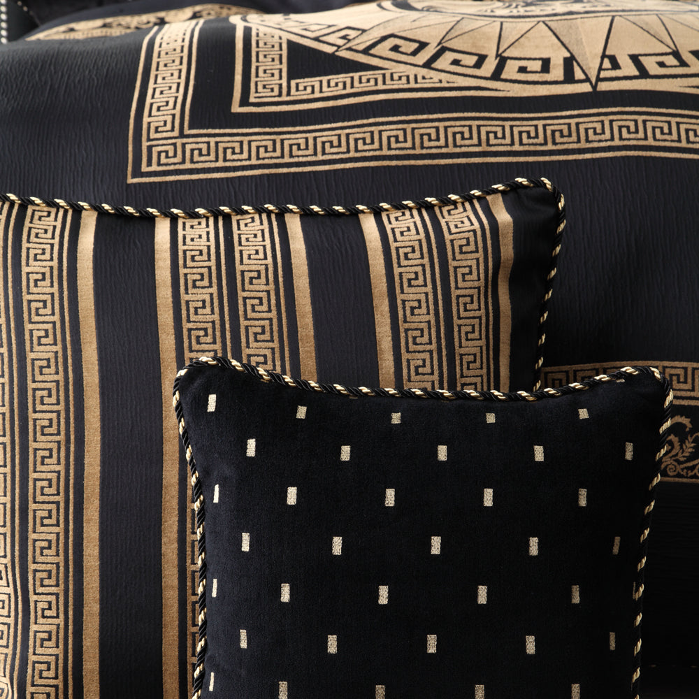 Massimo Black Chenille Quilt Cover Set for Queen Size Bed | Luxury Bedroom Decor