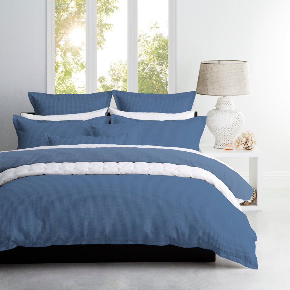 Ascot Steel Super King Size Quilt Cover Set - Ideal for Bedroom Decor