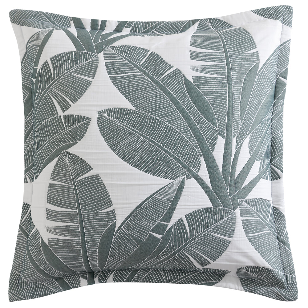 Lagos Olive Oversized European Pillowcase with Tailored Edge