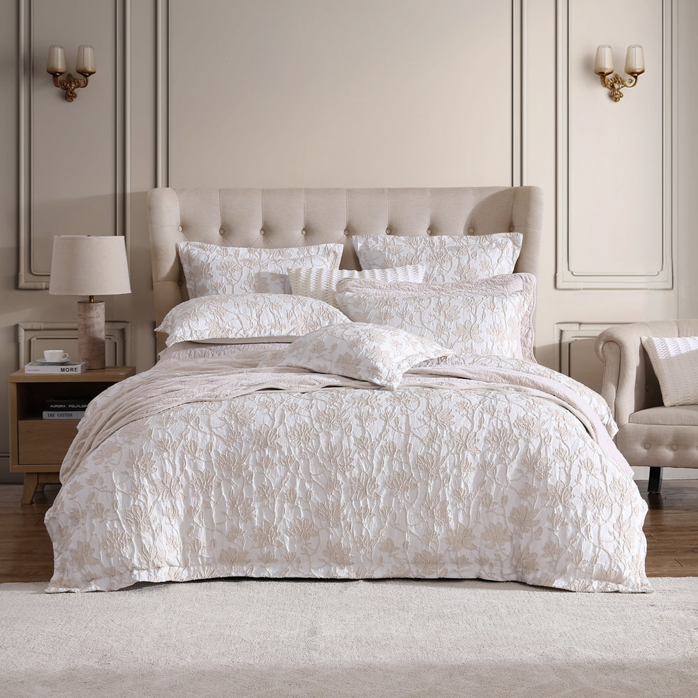 Super King Bloom Stone Soft and Elegant Quilt Cover Set