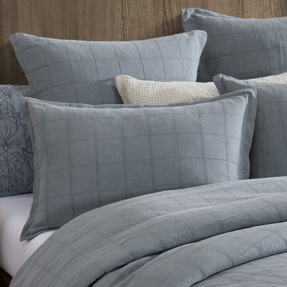 King Size Artemis Denim Quilt Cover Set for Bedroom Decor