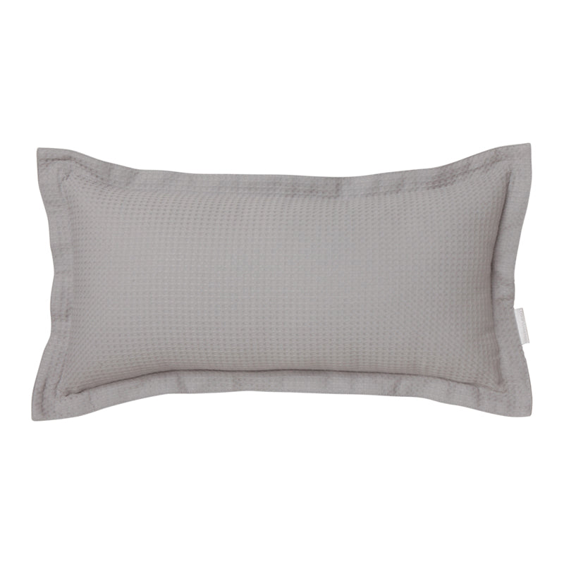Platinum Logan and Mason's Light Grey Ascot Pewter Long Stylish Filled Cushion