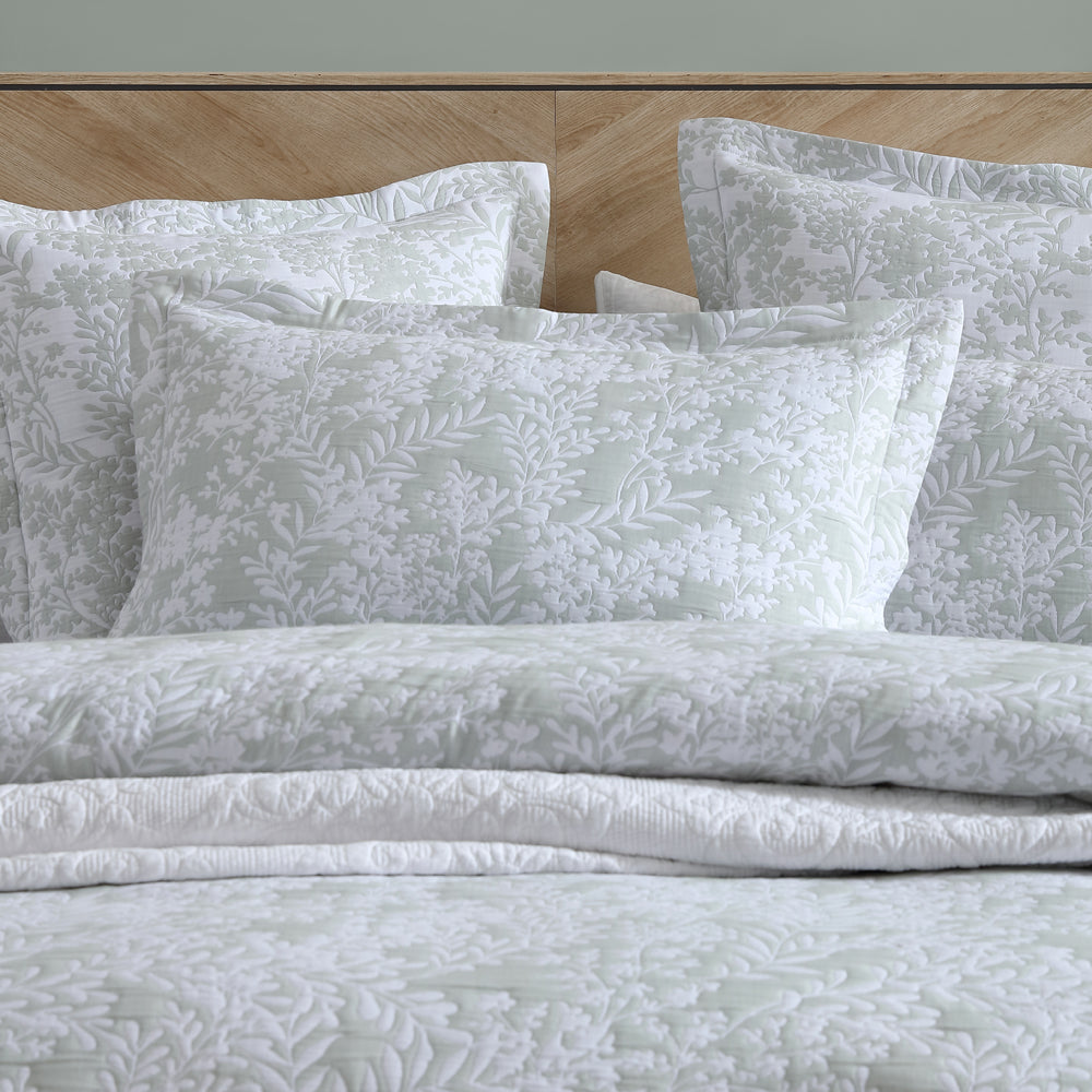 Quinn Sage Quilt Cover Set for Queen-Size Bed | Private Collection