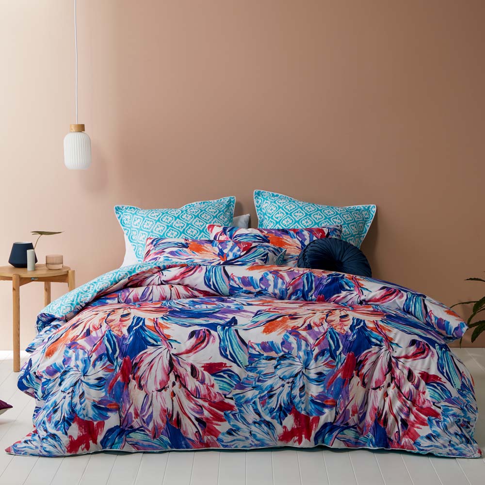 Tiapo Bloom Luxury Queen Bed Quilt Cover Set for a Colorful Bedroom Decor