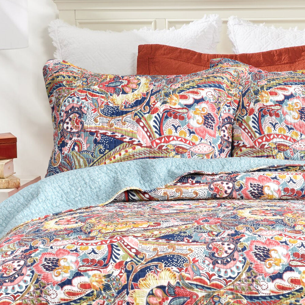 King Single Bed Christie Bed Coverlet Set - A Colorful and Stylish Bedroom Addition