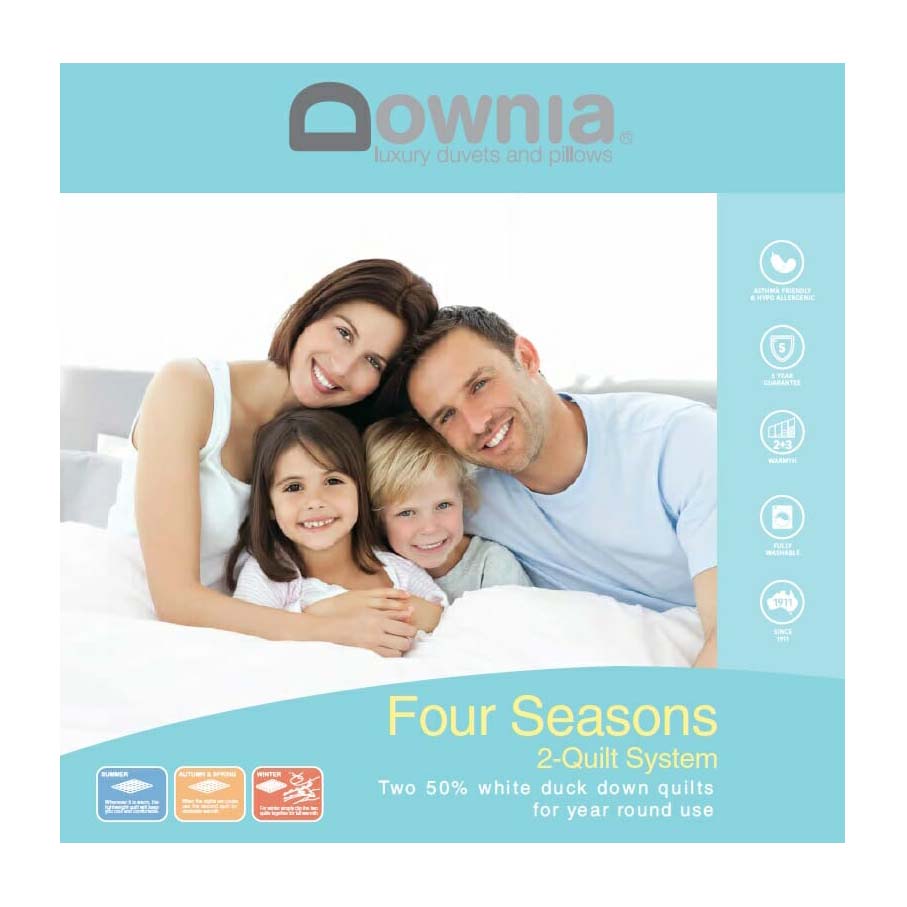 Downia Four Seasons Luxury Collection Down and Feather Super King Quilt / Doona for All - Year - Round Comfort