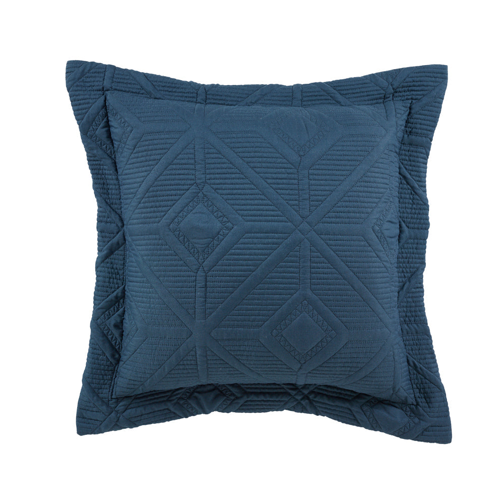 Kazimir Navy Decorative Square Filled Throw Cushion for Contemporary Home Decor