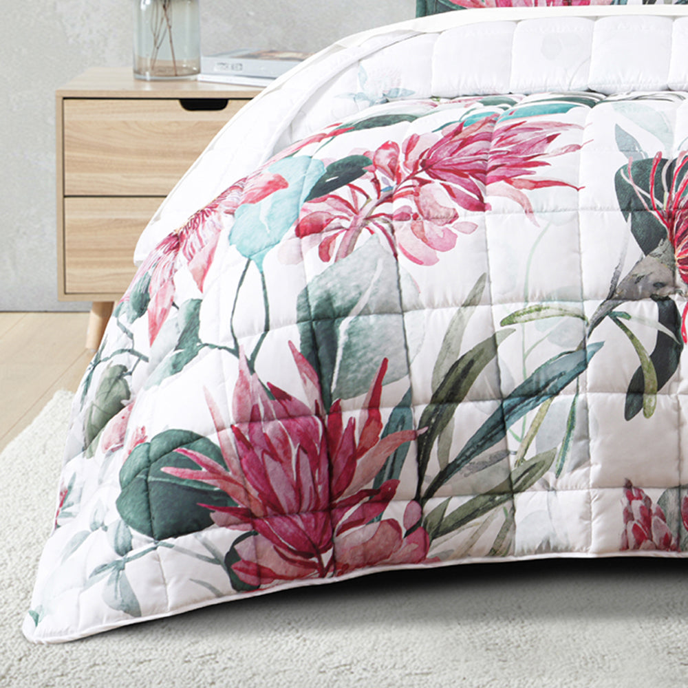 Bianca Nikita Single / Double Bed Size White Bed Coverlet Set for Bedroom Decoration