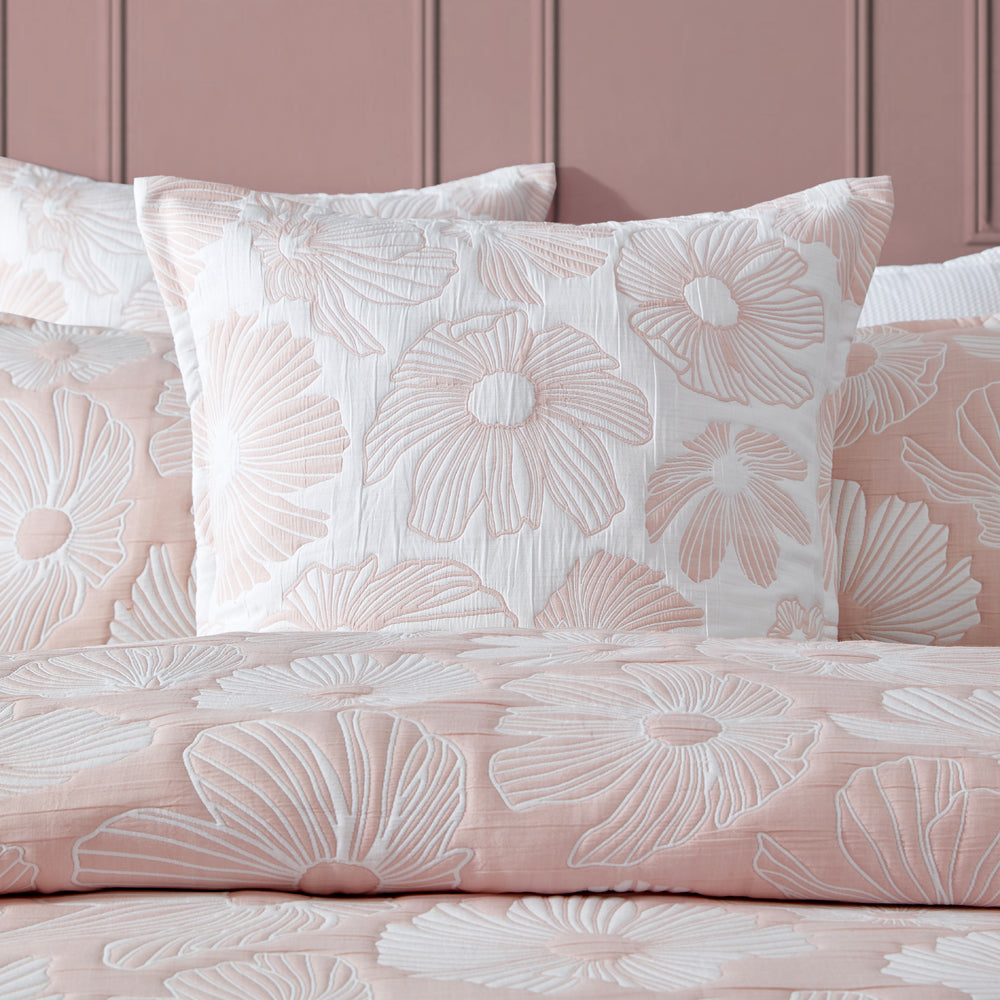Super King Platinum Poppi Rose Quilt Cover Set with Contemporary Style
