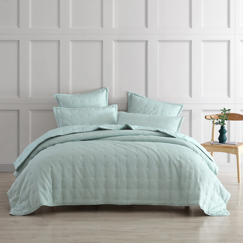 Ascot Surf Bed Coverlet for Single or Double Bed - A Platinum Logan and Mason Bedding Product