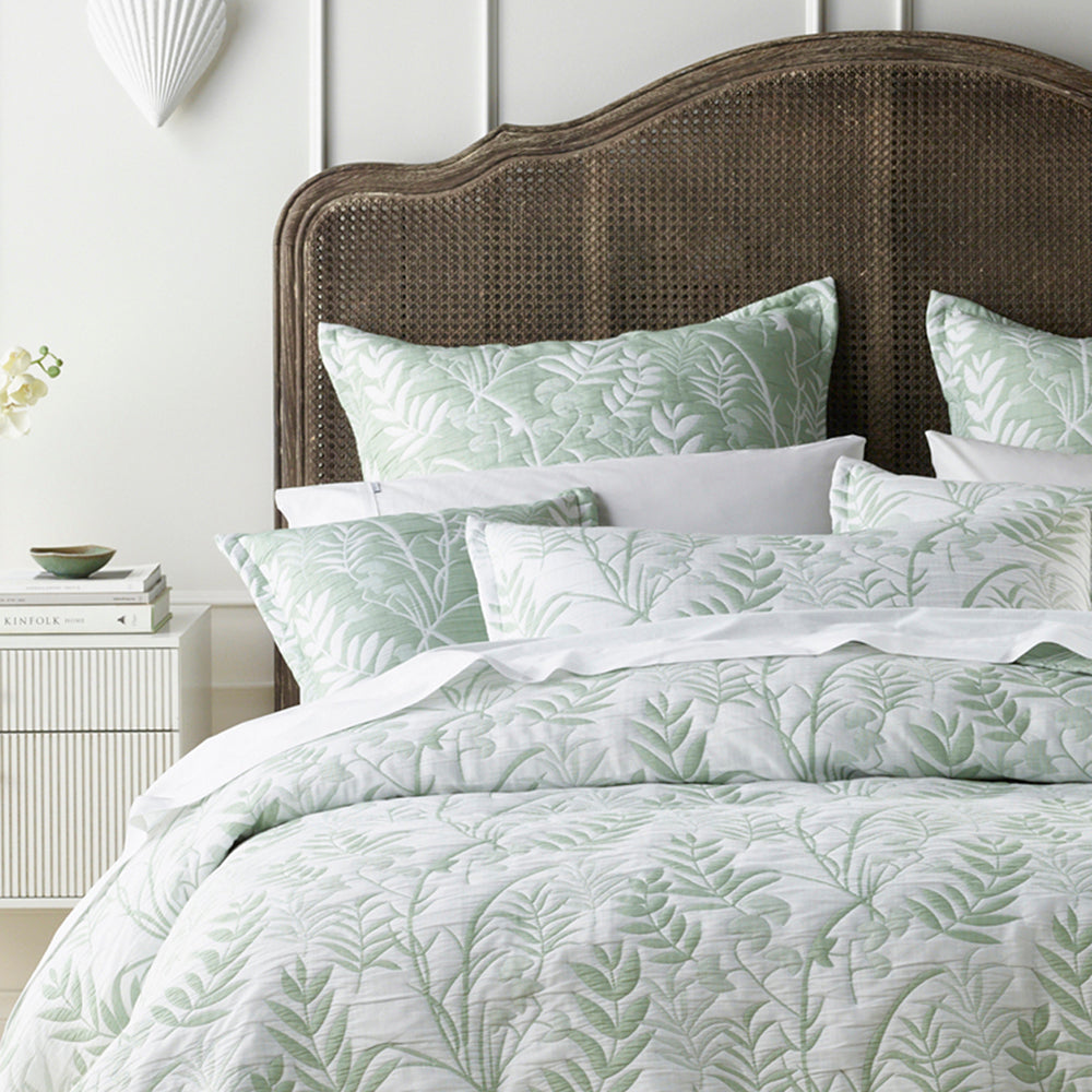 European-Style Eden Sage Decorative Pillowcase for Bedroom