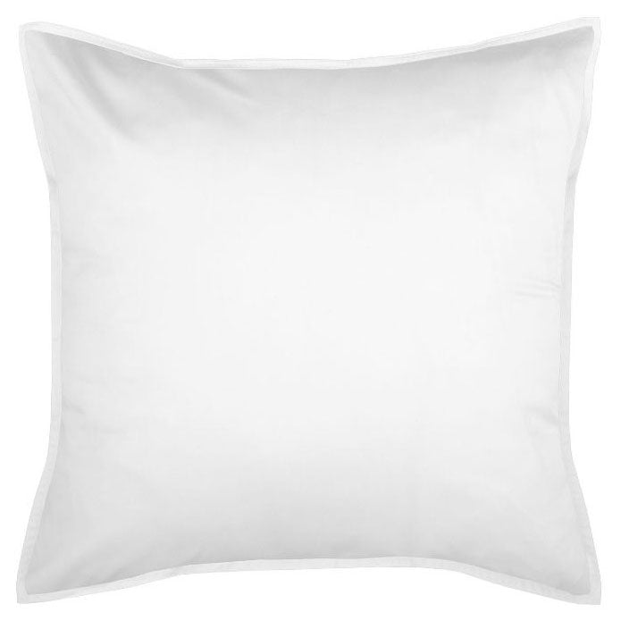 Luxurious Nara White Bamboo-Cotton European Pillowcase with Stitched Borders