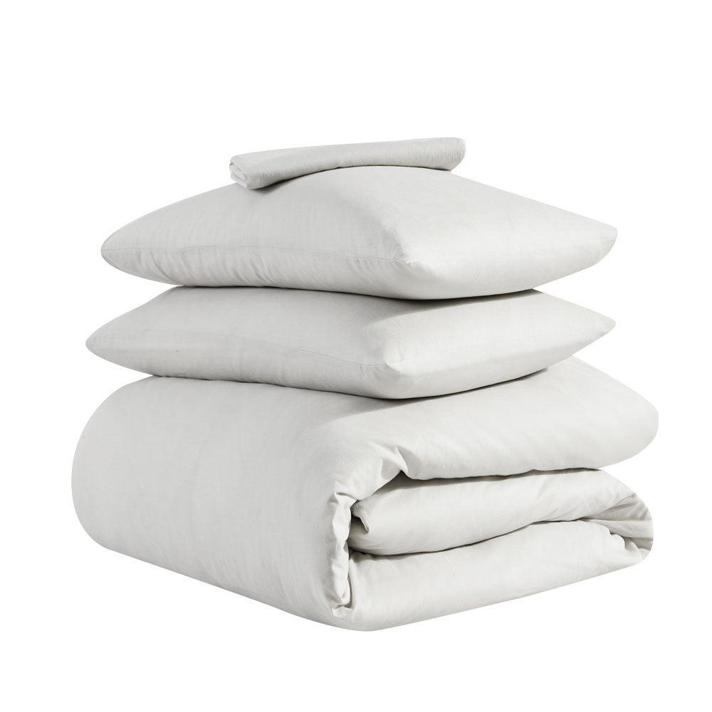Exquisite Serene Natural Quilt Cover Set for Double Bed - Ideal Bedroom Decor