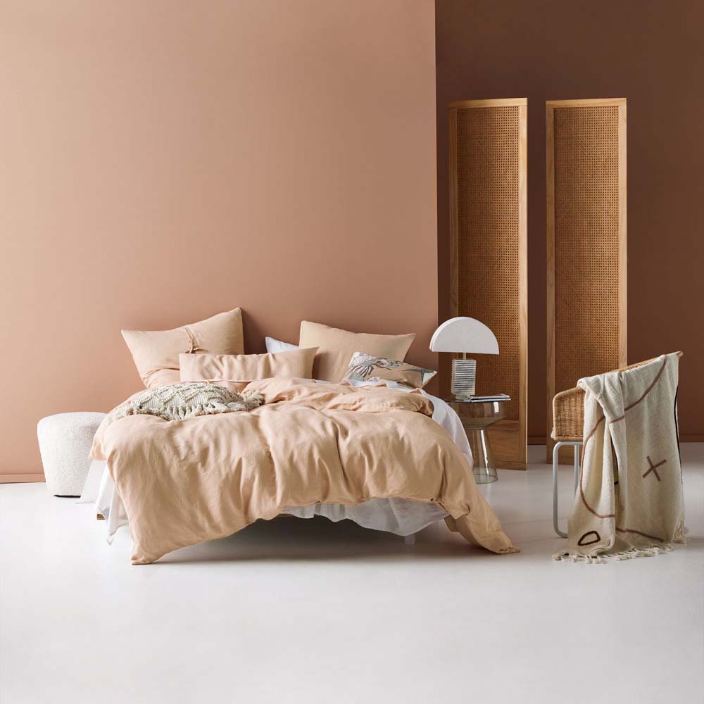 Linen House Nimes Nude Super King Size Vintage-style Quilt Cover Set