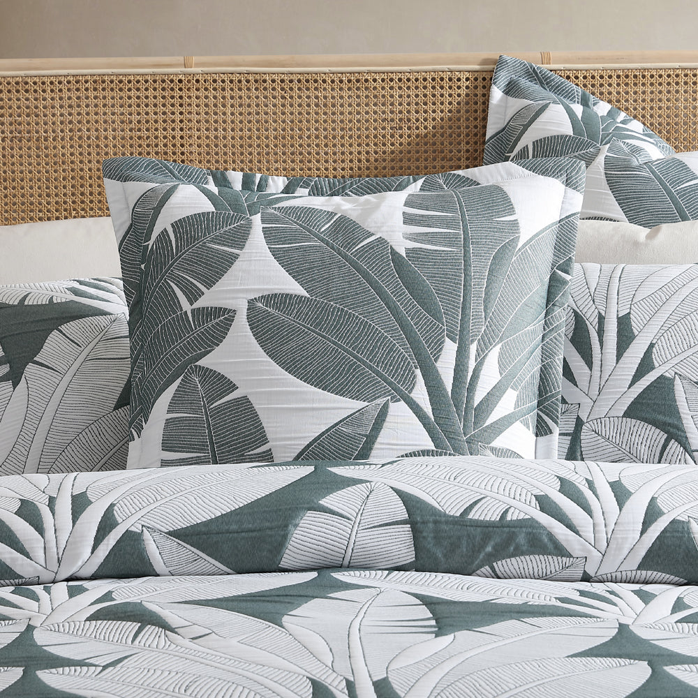 Lagos Olive Luxury King Bed Quilt Cover Set for a Tropical Retreat
