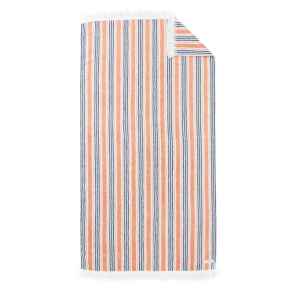 Sheridan Seabay Quince Soft and Absorbent Vertical Stripe Beach Towel