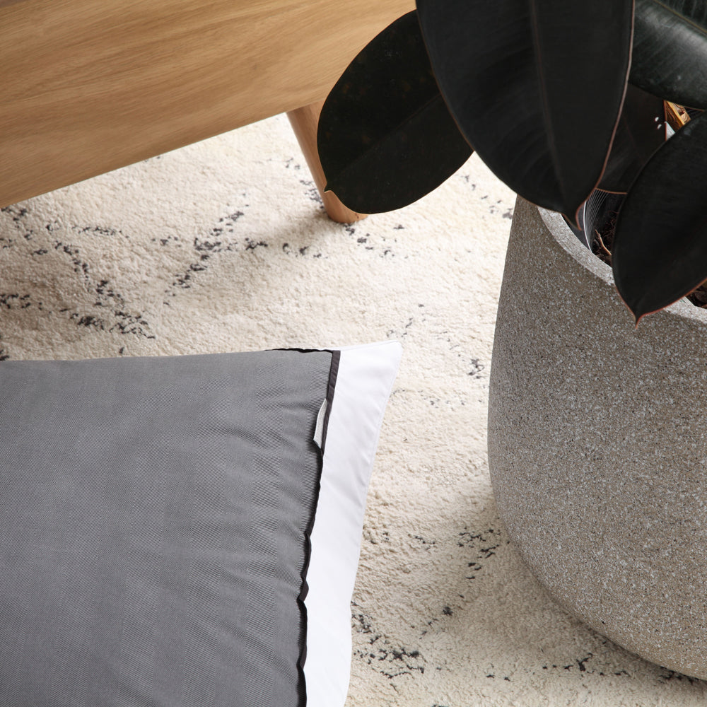 Essex Super King Size Charcoal Quilt Cover Set for a Sophisticated Bedroom Look