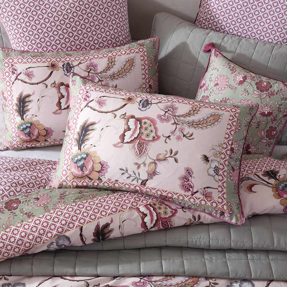 King - Sized Lorelai Rose Quilt Cover Set for a Dreamy Sleep