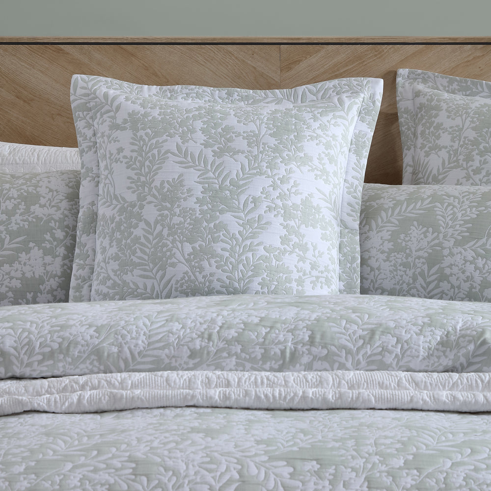 Quinn Sage Quilt Cover Set for Queen-Size Bed | Private Collection