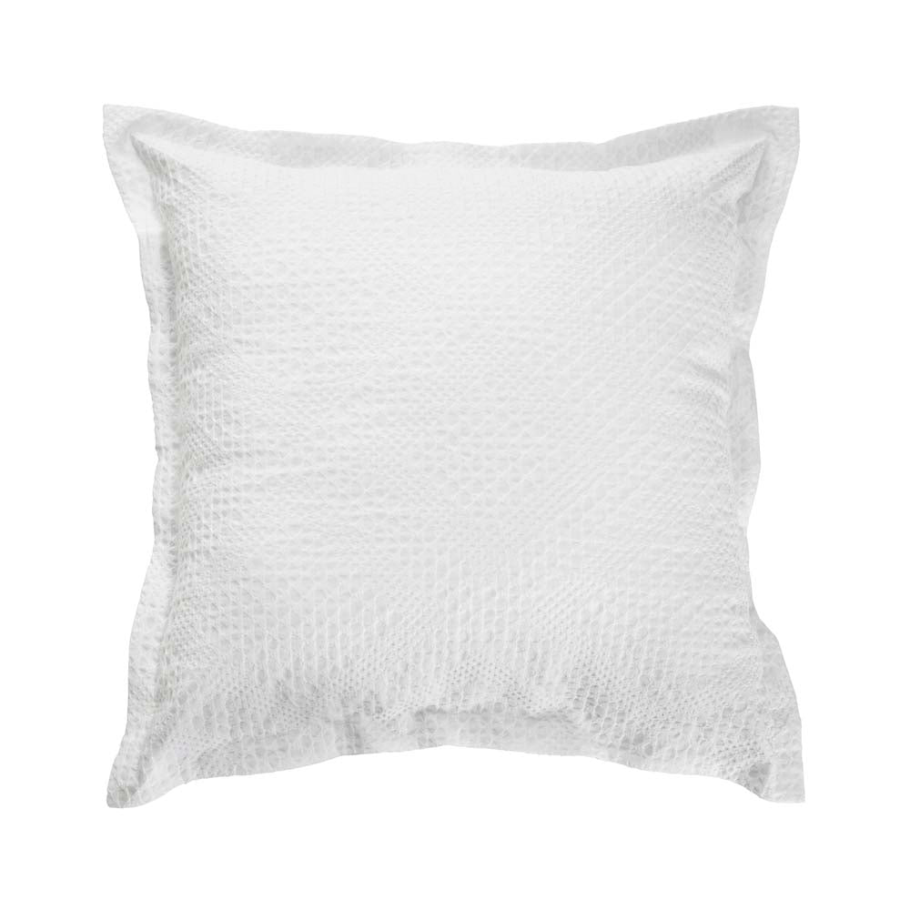Exquisite Colca White Square Filled Decorative Bedroom Cushion