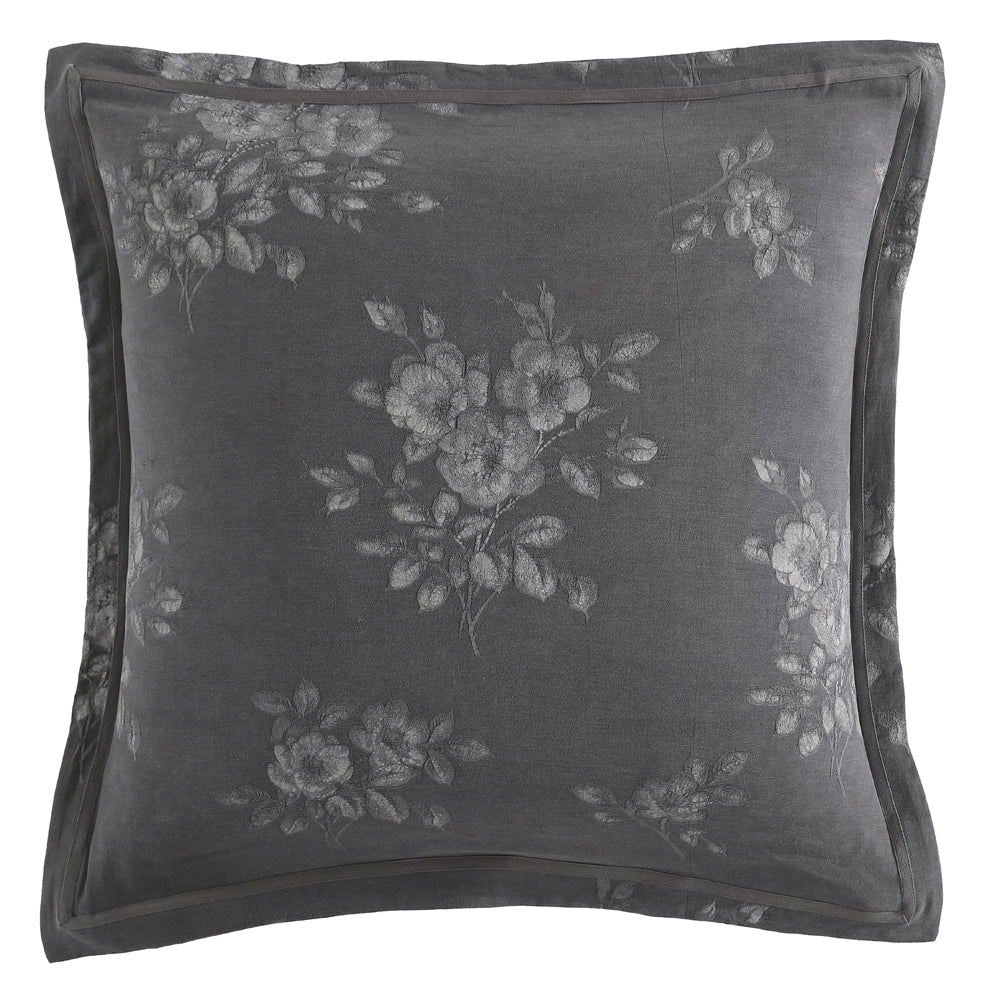 European-style Charcoal Pillowcase from the Maisey Private Collection