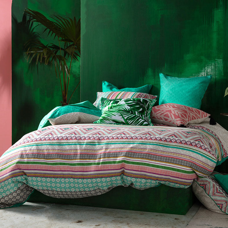 KAS Selena Multi-Colored European-Style Pillowcase with Dazzling Aztec Design