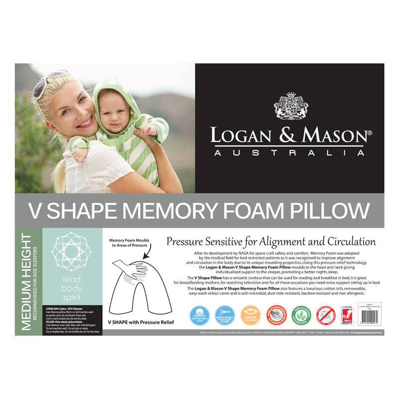 Versatile V-Shaped Triangular Memory Foam Bed Pillow for Multiple Purposes