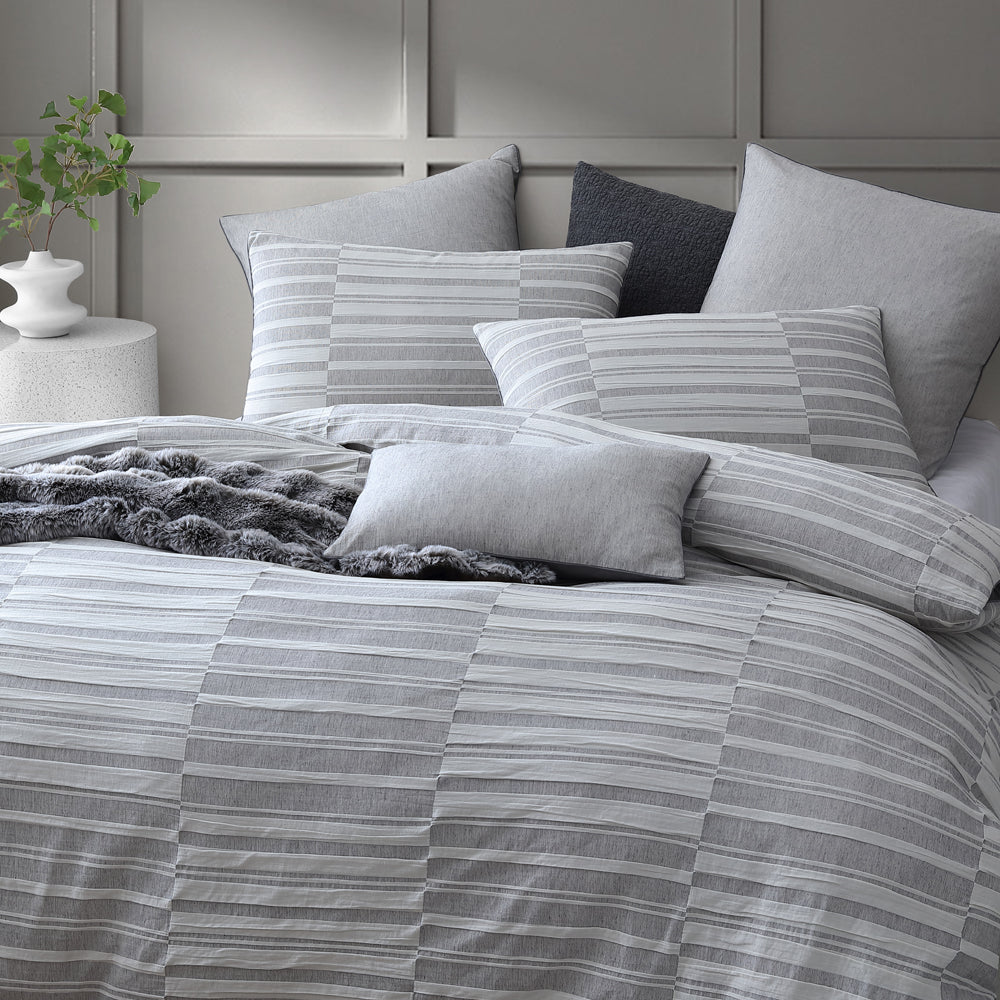 Platinum Logan and Mason Balmoral Ash Queen - Sized Bed Quilt Cover Set for a Stunning Bedroom Decor