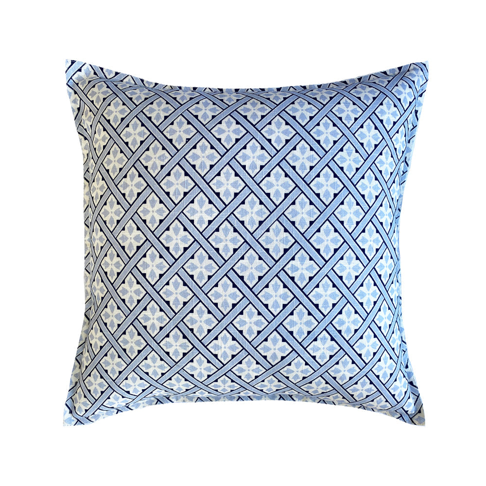Laura Ashley's Mr Jones Sky - Blue Square - Shaped Filled Decorative Cushion