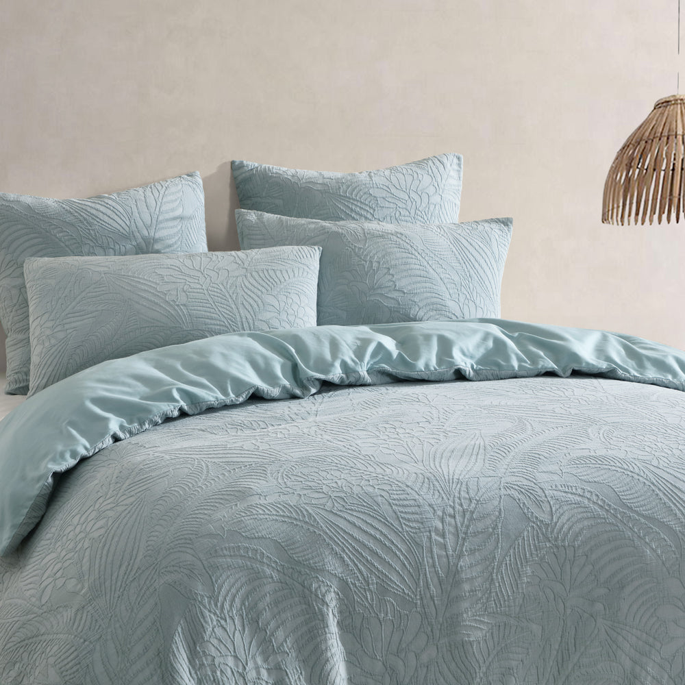 Kaia Sage King - Size Bed Quilt Cover Set for a Modern Bedroom Decor