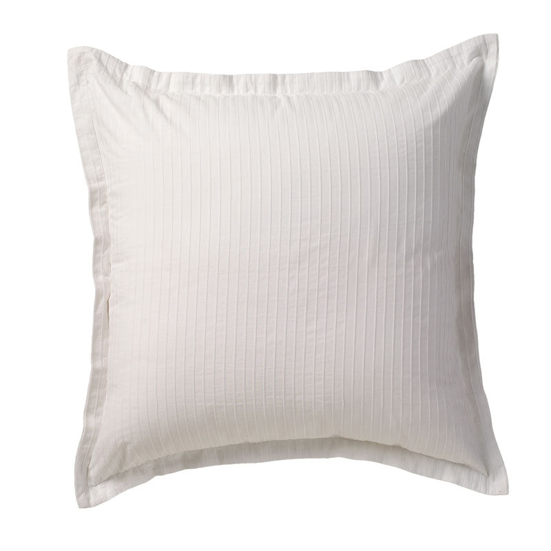 Stylish Balmoral Crisp White European Pillowcase by Platinum Logan and Mason