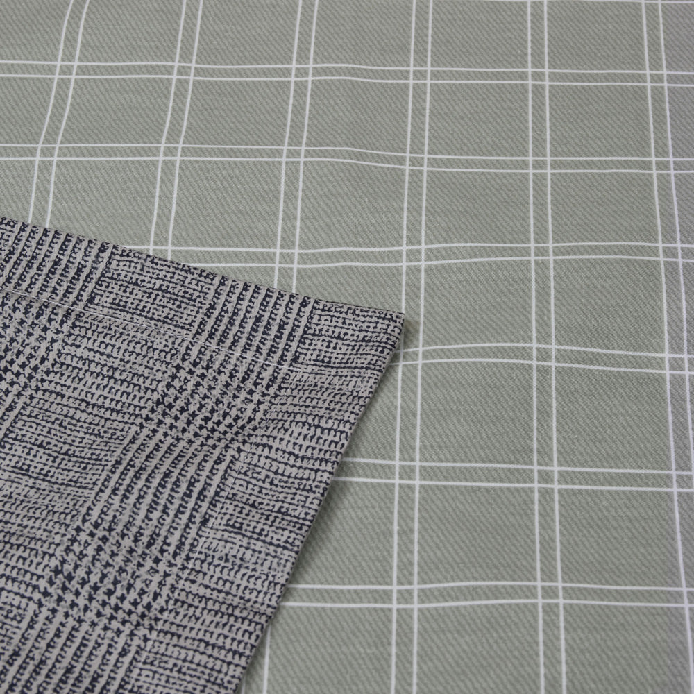 Ardor Harlan Grey and White Stripe King Bed Quilt Cover Set