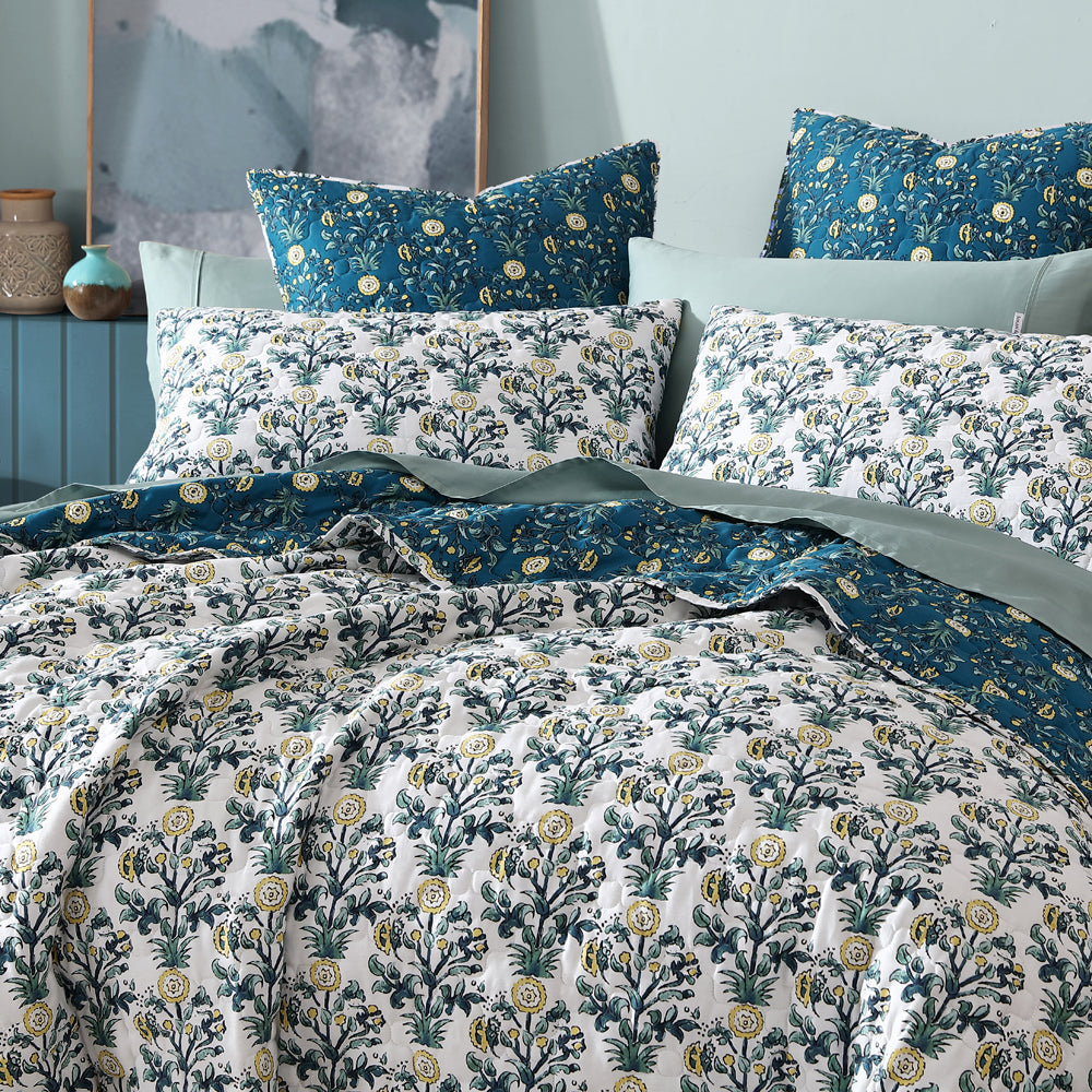 Bohemian-Inspired Serendipity Coverlet for Queen or King Size Beds